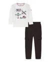 Kids Headquarters Boys 4-7 2-piece Long Sleeve Top And Joggers Set In Multi