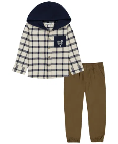 Kids Headquarters Babies' Toddler Boys' 2t-5t Long-sleeve Hoodie And Pants, 2-piece Set In Neutral