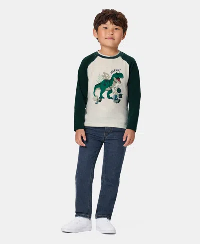 Kids Headquarters Babies' Toddler Boys' 2t-5t Long-sleeve Top And Pants, 2-piece Set In White