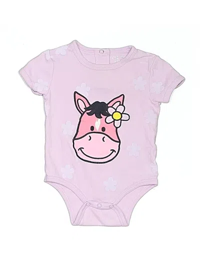 Pre-owned Kids Tees By Stephen Joseph Kids' Short Sleeve Onesie In Pink
