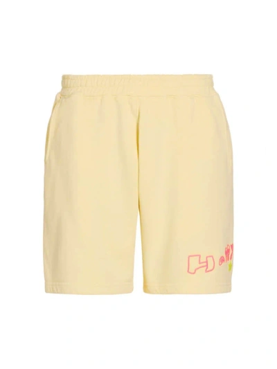 Kids Worldwide Men's Abundance Happy Go Lucky Cotton Shorts In Yellow