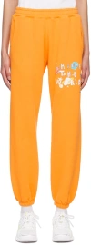 Kids Worldwide Orange 'change The World' Lounge Pants In Orange