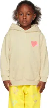 Kids Worldwide Ssense Exclusive Kids Beige Rose Hoodie In Light Khaki