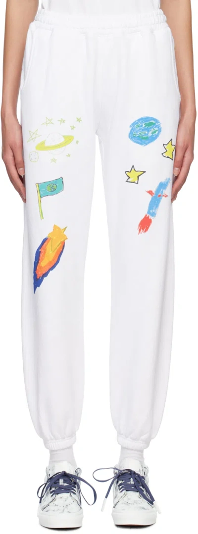 Kids Worldwide Saturn Track Pants In White
