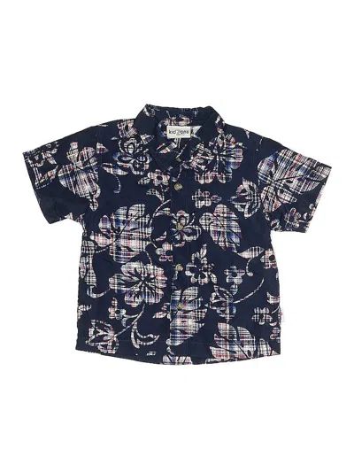 Pre-owned Kids Zone Baby Kids' Short Sleeve Button Down Shirt In Blue