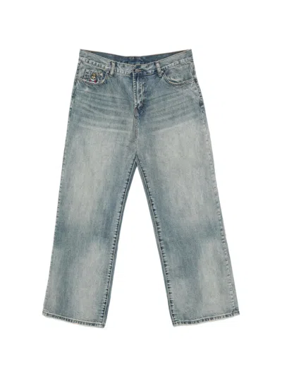 Kidsuper Bird-patch Jeans In Blue