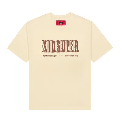 Pre-owned Kidsuper Block Letters Tee 'cream' | Men's Size L
