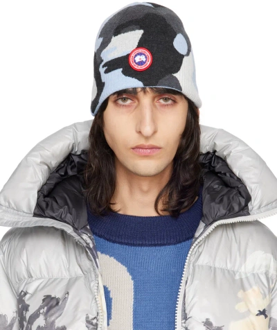 Kidsuper Blue & Gray Canada Goose & Nba Edition Arctic Disc Beanie In 1742 Grey Multi