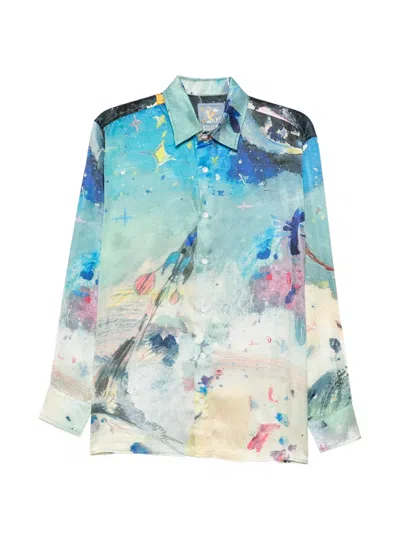 Kidsuper Book Page Shirt In Blue