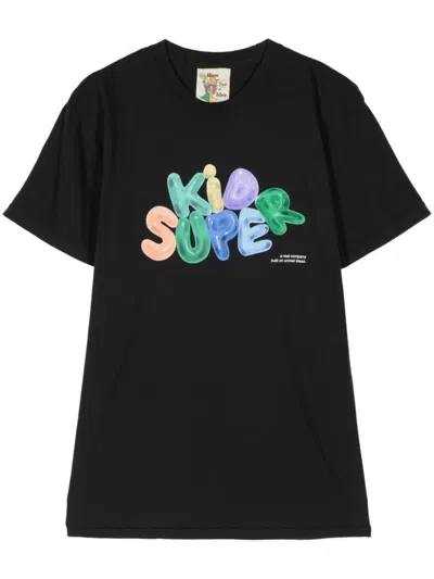 Kidsuper Bubble Logo-print T-shirt In Black