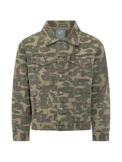 Kidsuper Face Camo Jacket In Green
