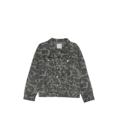 Kidsuper Camouflage Cotton Jacket In Gray