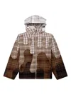 Kidsuper Check-pattern Hooded Jacket In Multi