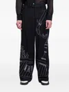 Kidsuper Black Circus Sketch Baggy Trousers