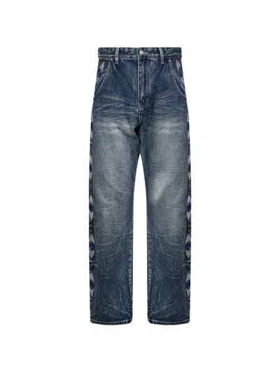 Kidsuper Embellished Straight-leg Jeans In Blue