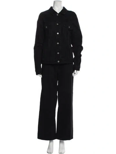 Pre-owned Kidsuper Embroidered Accent Pant Set In Black
