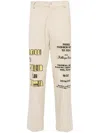 Kidsuper Embroidered-motif Corduroy Trousers In Neutrals