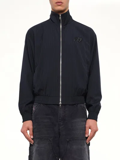 Kidsuper Eye Patch Pinstripe Tracksuit Jacket In Black