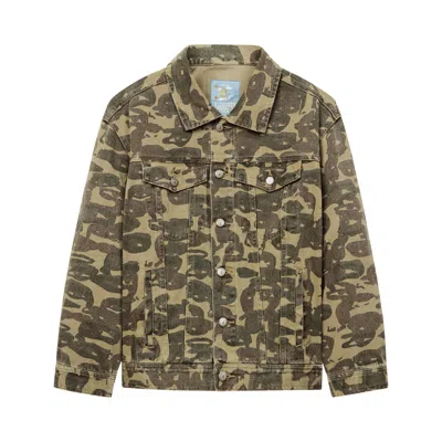 Pre-owned Kidsuper Face Camo Jacket 'dark Green' | Multi-color | Men's Size M In Multicolor