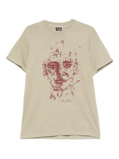 Kidsuper Face-graphic T-shirt In Neutral