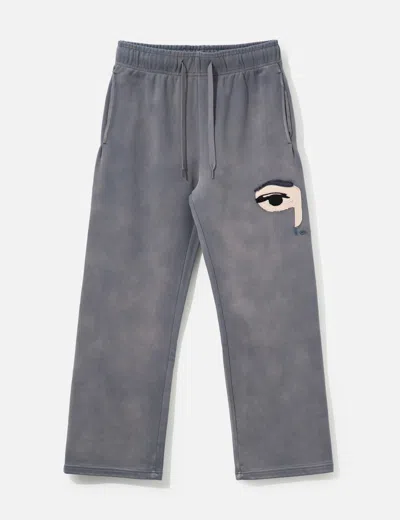 Kidsuper Face-patch Track Pants In Gray