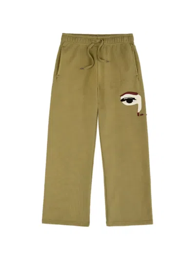 Kidsuper Face-patch Track Pants In Green