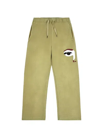 Kidsuper Face-patch Track Pants In Green