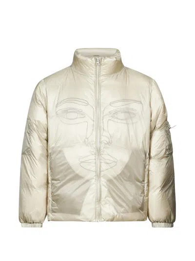 Kidsuper Face-print Padded Jacket In Neutral