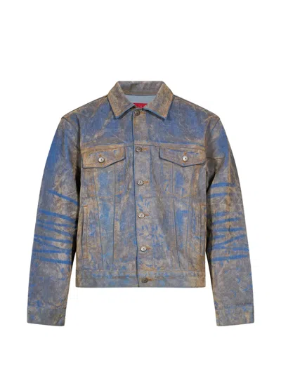 Kidsuper Faded-effect Denim Jacket In Multi