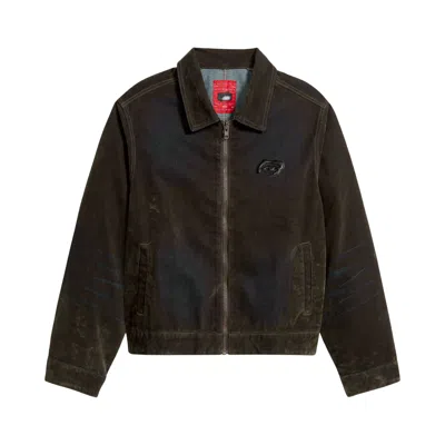Pre-owned Kidsuper Flocked Work Jacket 'brown' | Men's Size M