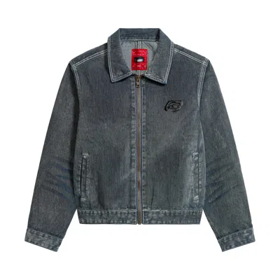 Pre-owned Kidsuper Flocked Work Jacket 'washed Gray' | Grey | Men's Size M