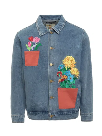 Kidsuper Flower Jacket In Blue