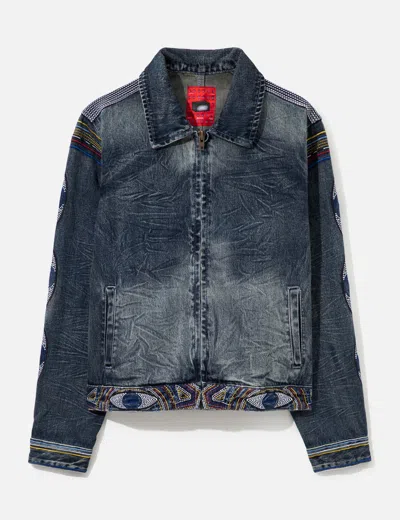 Kidsuper Gemstone Eye Embroidery Jean Jacket In Blue