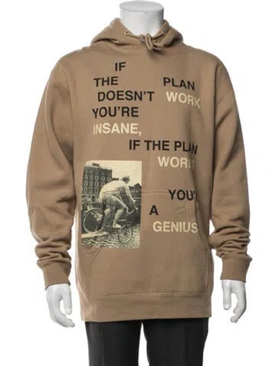 Pre-owned Kidsuper Graphic Print Crew Neck Hoodie In Neutrals