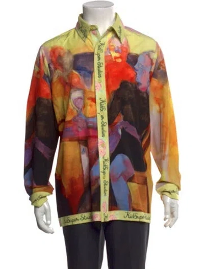 Pre-owned Kidsuper Graphic Print Long Sleeve Shirt W/ Tags In Multicolor