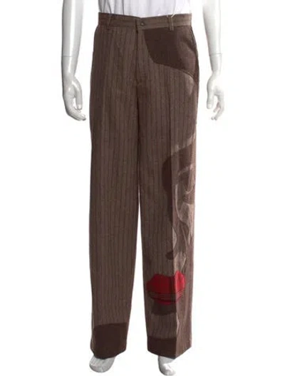 Pre-owned Kidsuper Graphic Print Pants W/ Tags In Brown