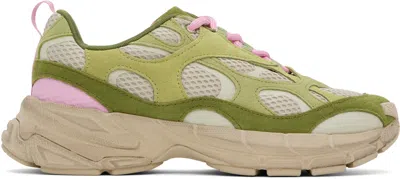 Kidsuper Green & Pink Puma Edition Velophasis Sneakers In Olive Green-putty