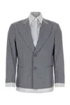 Kidsuper Studios Grey Stretch Polyester Blend Blazer In Grey