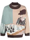 Kidsuper Chess Sweater In Brown