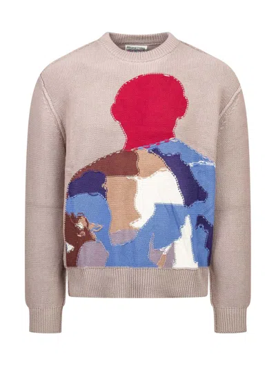 Kidsuper Intarsia Sweater In Brown