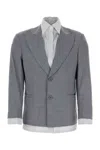 Kidsuper Studios Grey Stretch Polyester Blend Blazer In Grey