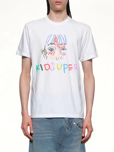 Kidsuper Kid Super Graphic T-shirt In White