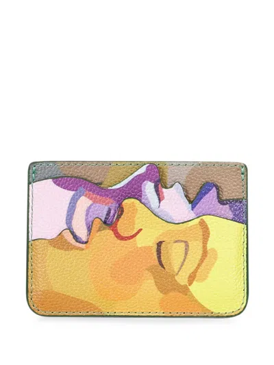 Kidsuper Kissing Wallet Graphic-print Cardholder In Yellow