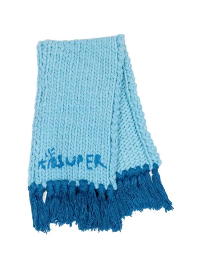 Kidsuper Knitted Fringed Scarf In Transparent