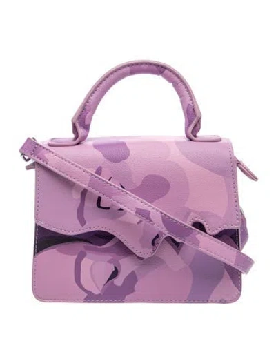Pre-owned Kidsuper Leather Top Handle Bag In Purple