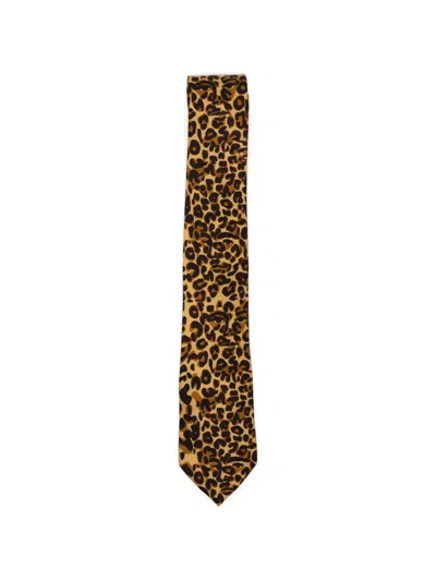 Kidsuper Leopard-printed Tie In Brown