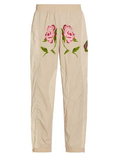 Kidsuper Men's Brooklyn Botanics Floral Track Pants In Cream