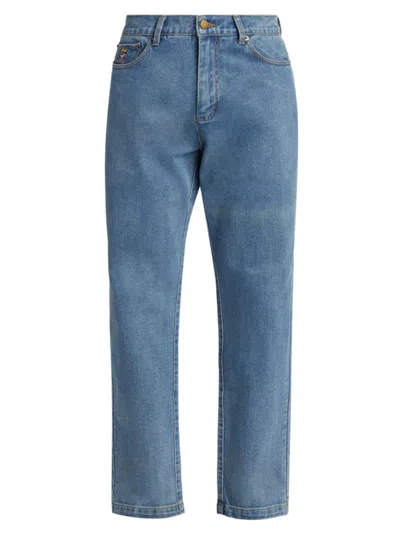 Kidsuper Men's Flower Pots Five-pocket-style Jeans In Blue