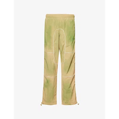 Kidsuper Mens Green Gradient Tech High-rise Relaxed-fit Straight-leg Woven Trousers