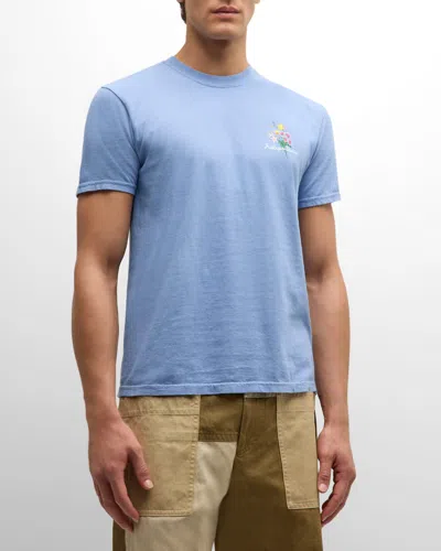 Kidsuper Men's Growing Ideas Floral Cotton T-shirt In Blue